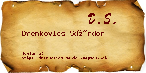 Drenkovics Sándor névjegykártya